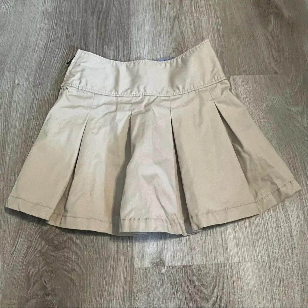 Gap Khaki Pleated Skirt